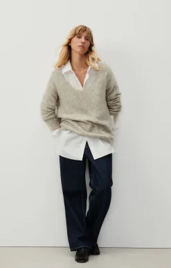 Damen American Vintage |Damenpullover Cikoya Vlies Meliert