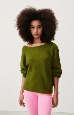 Damen American Vintage |Damenpullover Damsville Sumpf Meliert