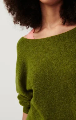 Damen American Vintage |Damenpullover Damsville Sumpf Meliert
