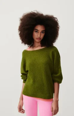 Damen American Vintage |Damenpullover Damsville Sumpf Meliert