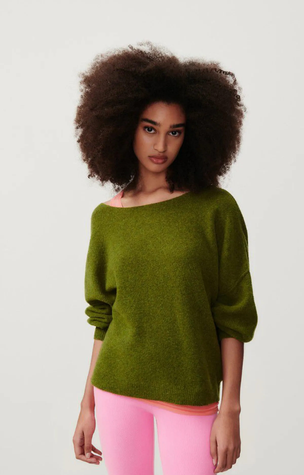 Damen American Vintage |Damenpullover Damsville Sumpf Meliert