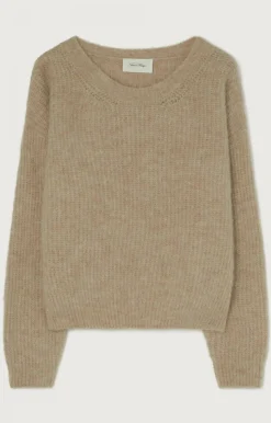 Damen American Vintage |Damenpullover East Beige Meliert