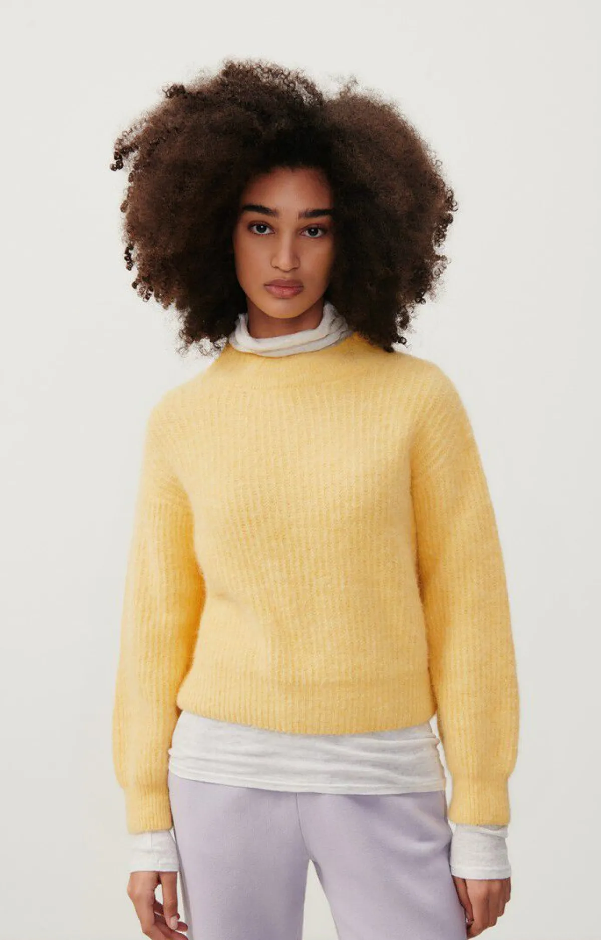 Damen American Vintage |Damenpullover East Limonade Meliert