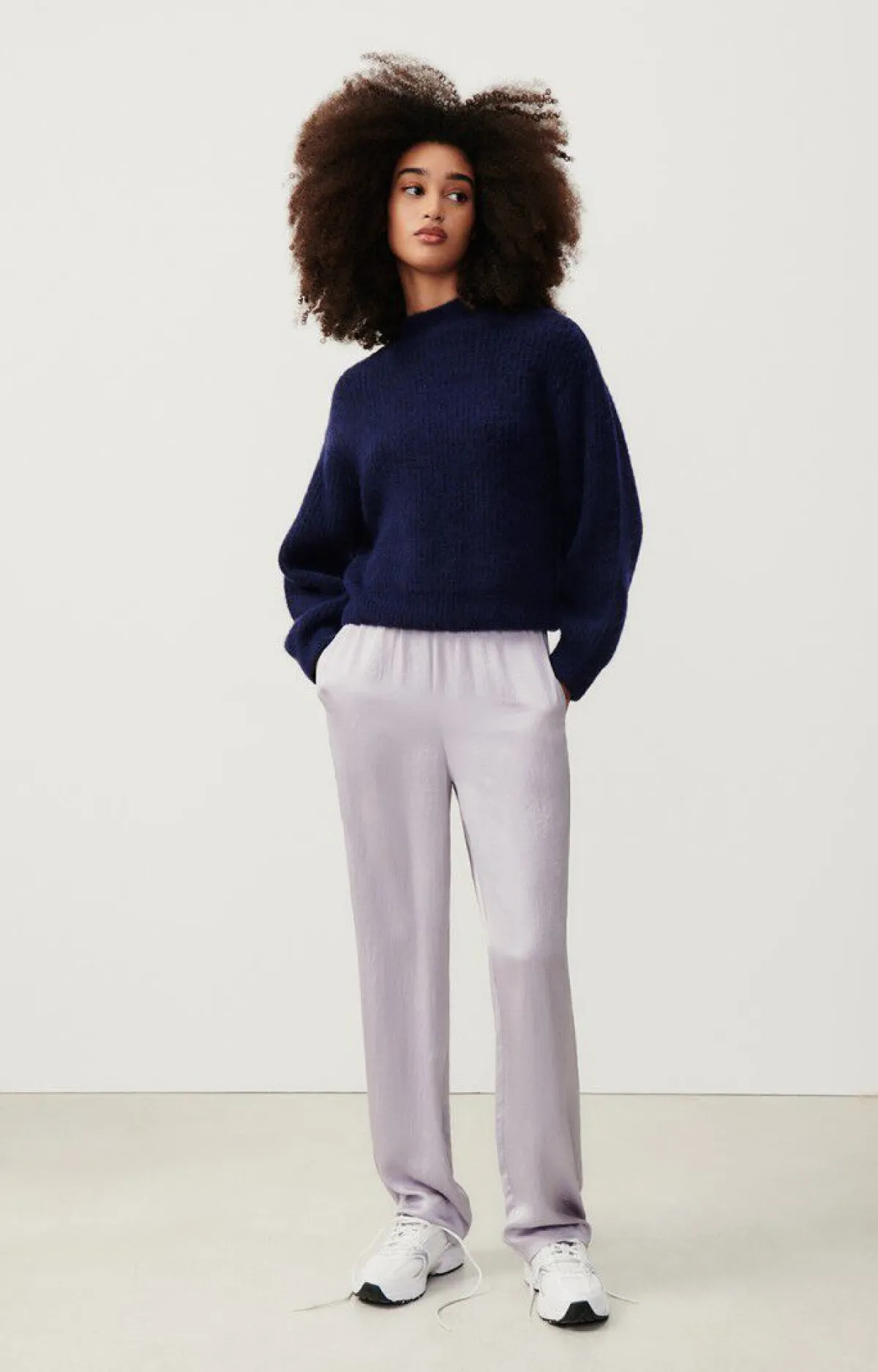 Damen American Vintage |Damenpullover East Navy Meliert