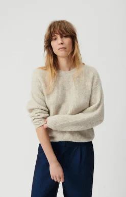Damen American Vintage |Damenpullover East Pulverschnee Meliert