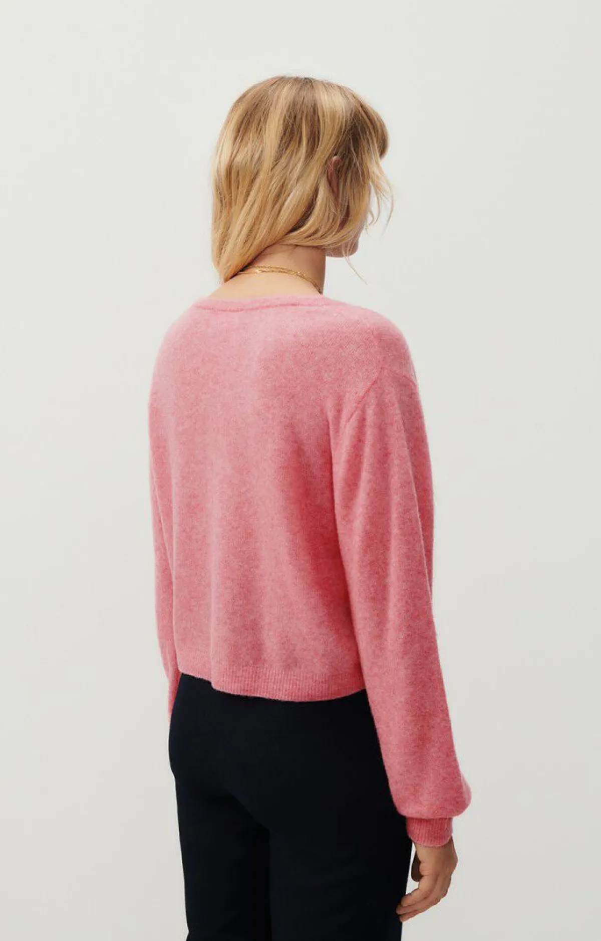 Damen American Vintage |Damenpullover Razpark Candy Pink Meliert