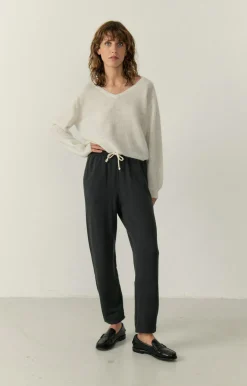 Damen American Vintage |Damenpullover Razpark Ecru Multimeliert
