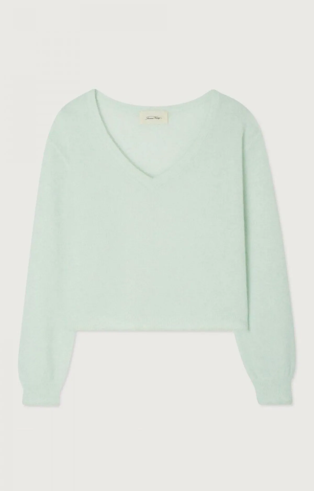 Damen American Vintage |Damenpullover Razpark Wassergrun Meliert