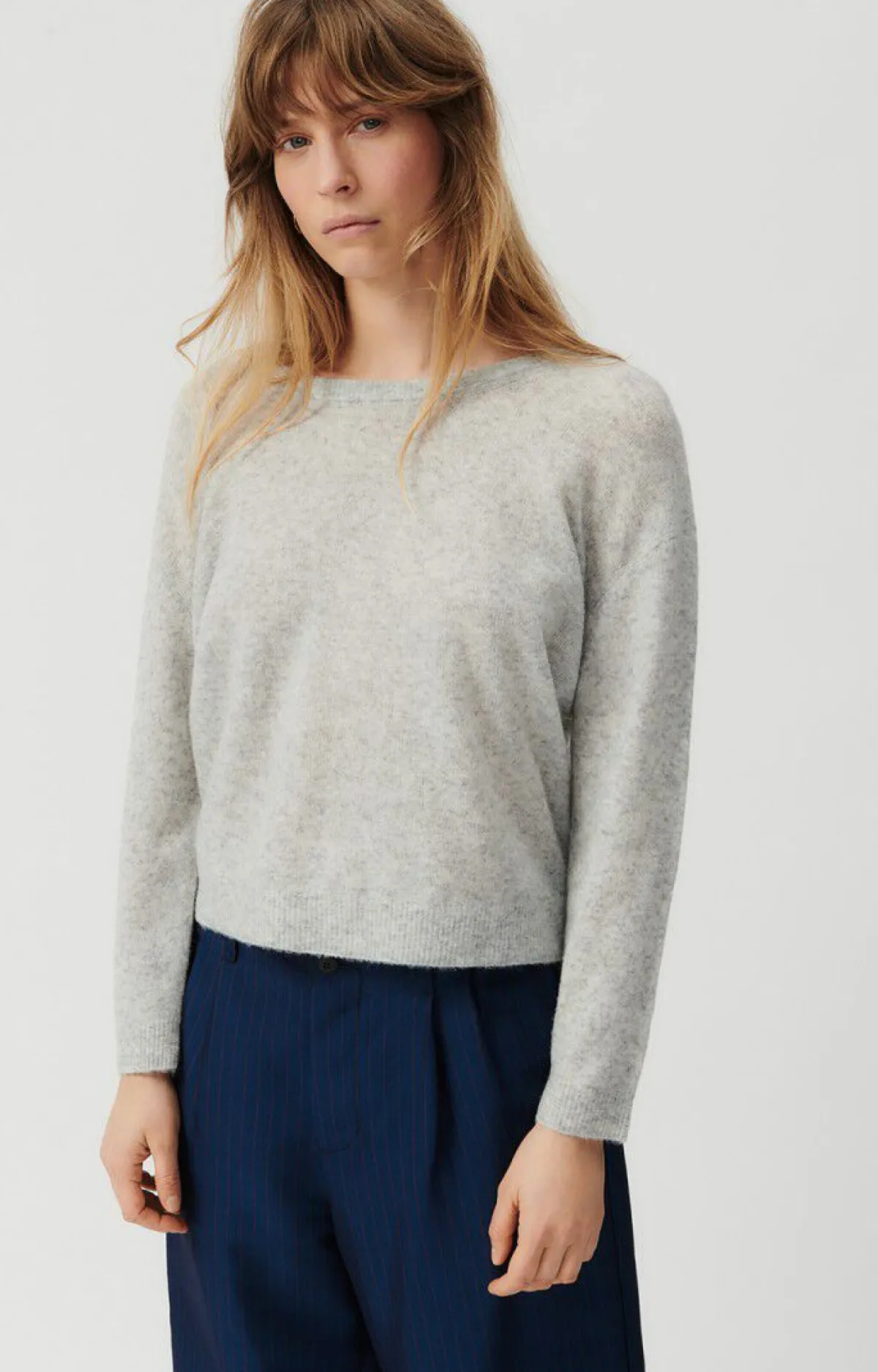 Damen American Vintage |Damenpullover Razpark Vlies Meliert