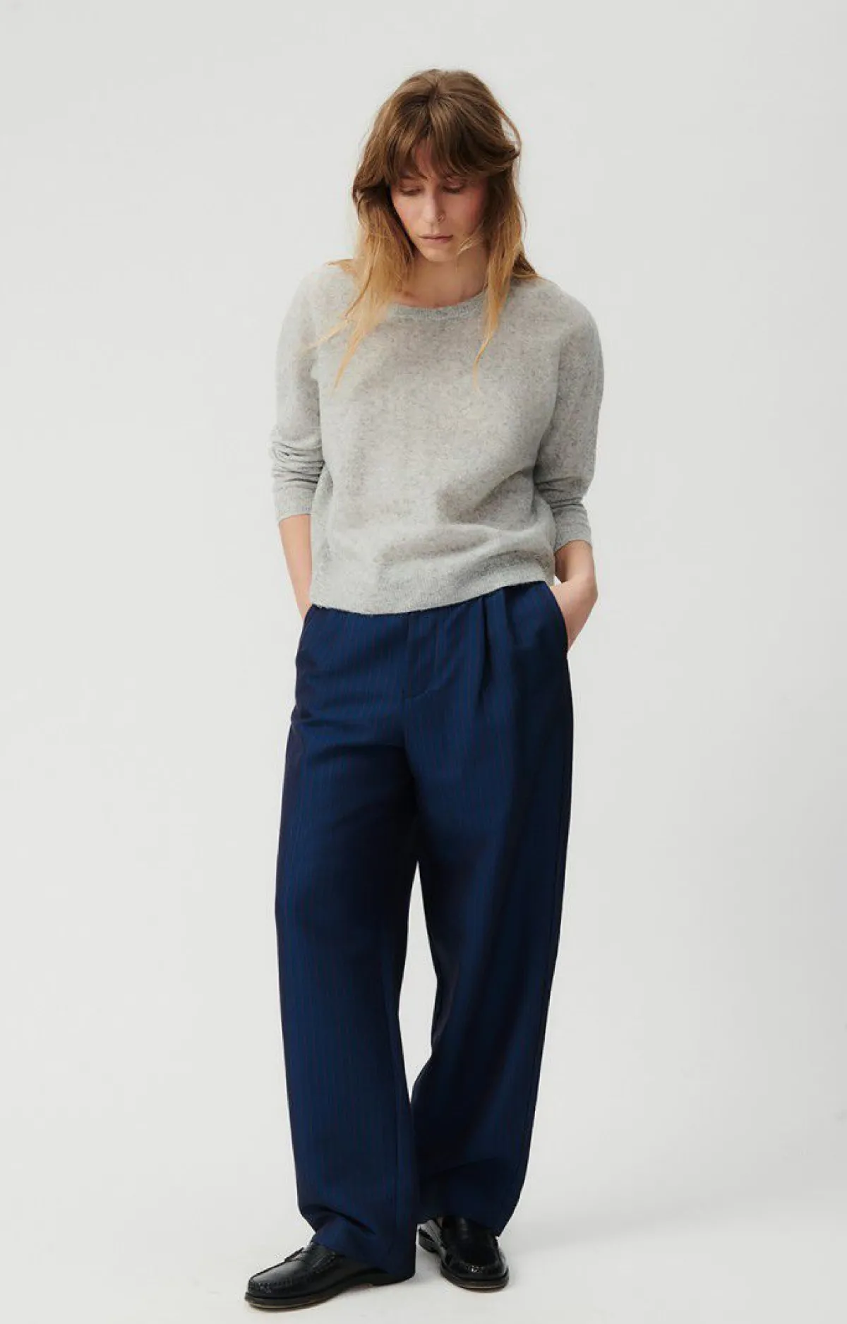 Damen American Vintage |Damenpullover Razpark Vlies Meliert