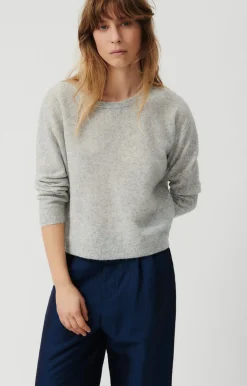 Damen American Vintage |Damenpullover Razpark Vlies Meliert