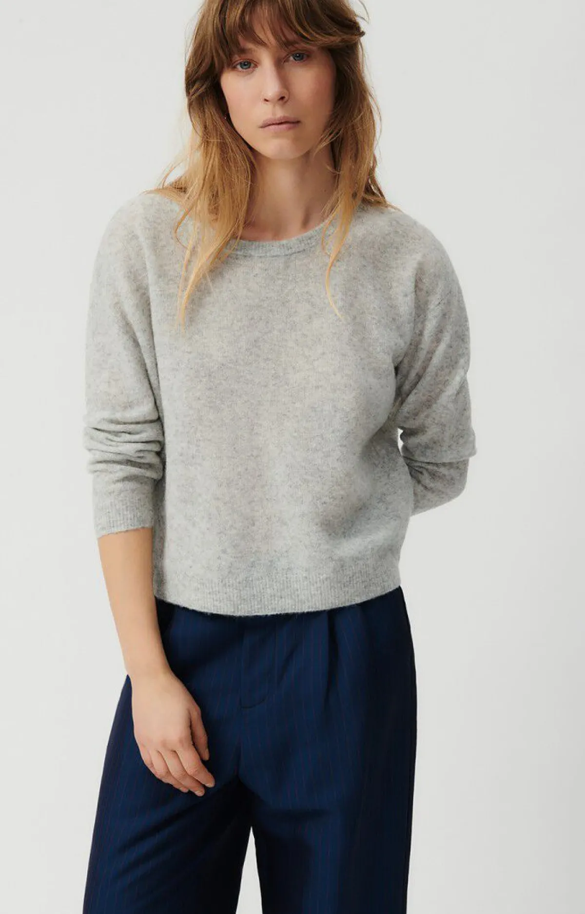 Damen American Vintage |Damenpullover Razpark Vlies Meliert