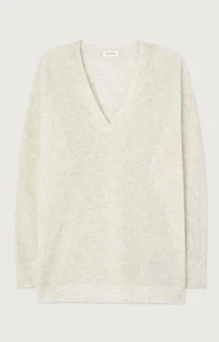Damen American Vintage |Damenpullover Razpark Ecru Multimeliert
