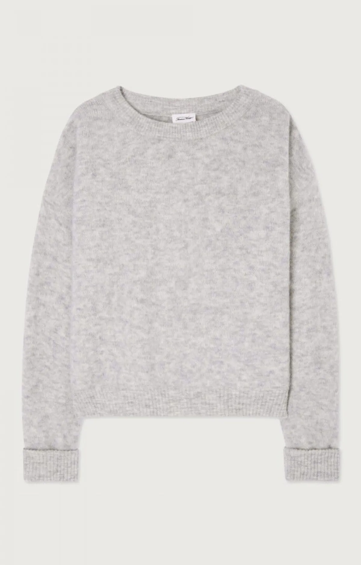 Damen American Vintage |Damenpullover Vitow Hellgrau Meliert
