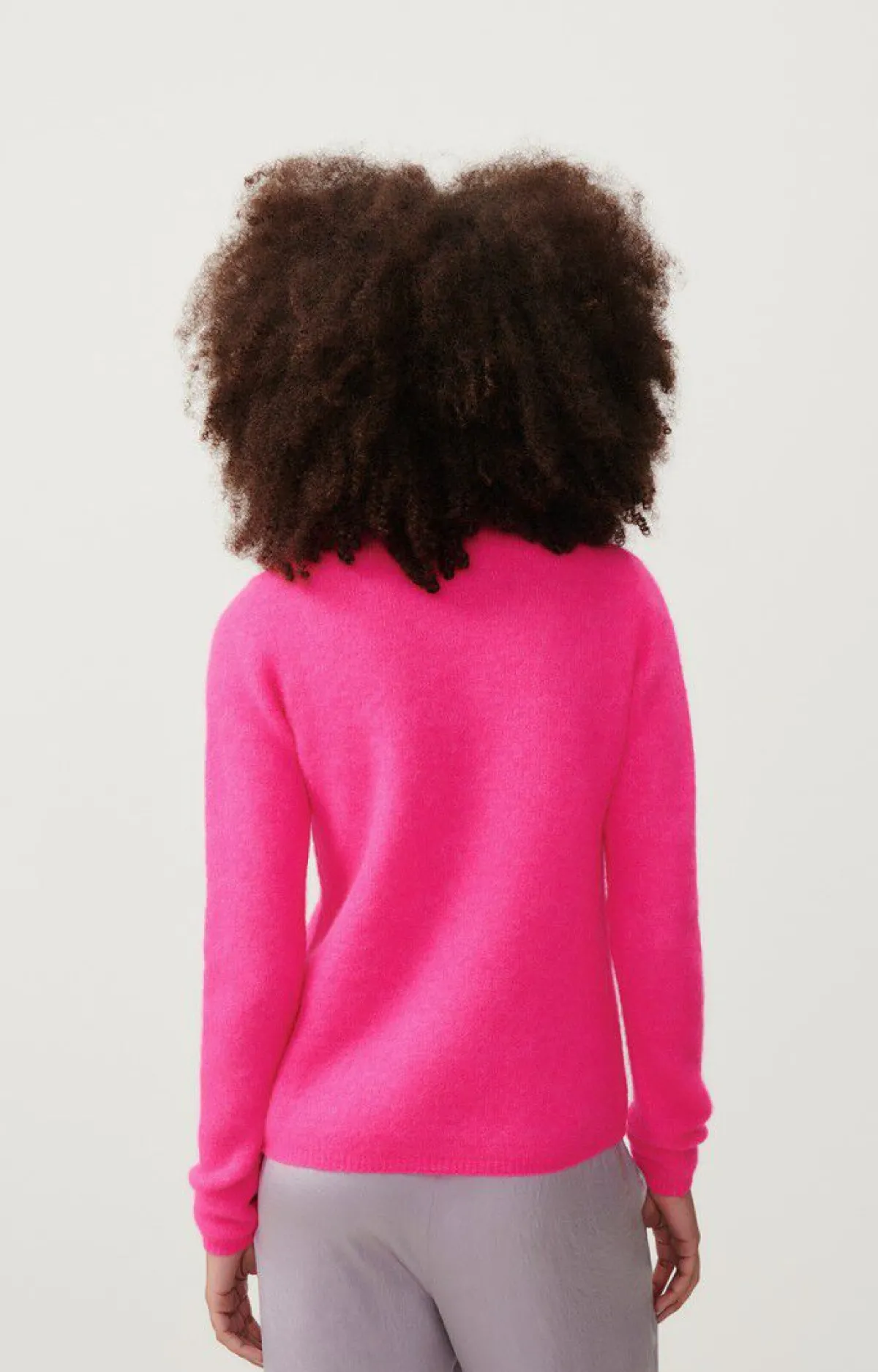 Damen American Vintage |Damenpullover Vitow Neon Pink Meliert