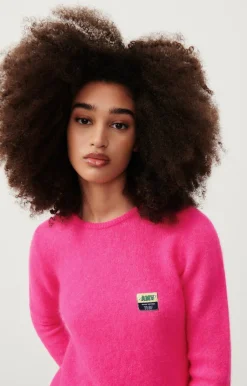 Damen American Vintage |Damenpullover Vitow Neon Pink Meliert
