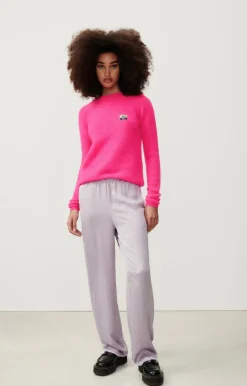 Damen American Vintage |Damenpullover Vitow Neon Pink Meliert