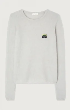 Damen American Vintage |Damenpullover Vitow Blaues Dragee Meliert