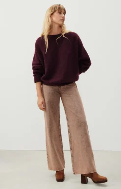 Damen American Vintage |Damenpullover Vitow Mahagoni Meliert
