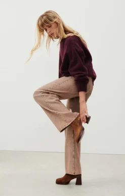 Damen American Vintage |Damenpullover Vitow Mahagoni Meliert