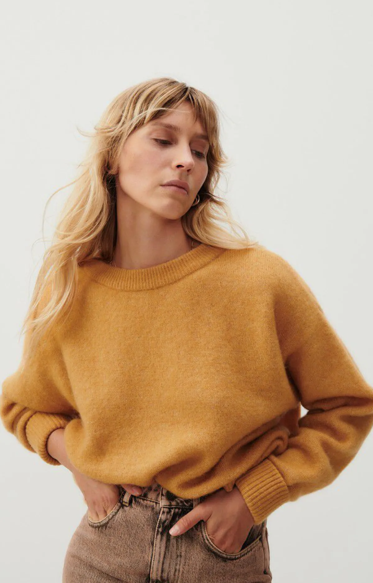 Damen American Vintage |Damenpullover Vitow Croissant Meliert