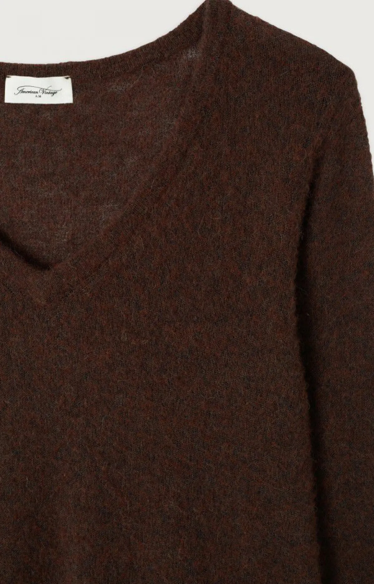 Damen American Vintage |Damenpullover Xinow Schoko Schwarz Meliert