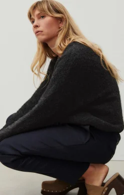 Damen American Vintage |Damenpullover Zolly Anthrazit Meliert