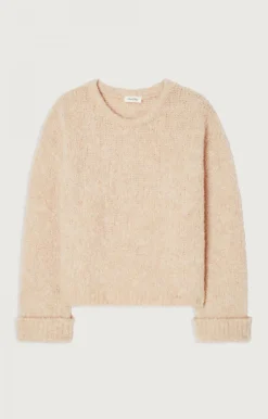 Damen American Vintage |Damenpullover Zolly Hell Beige Meliert