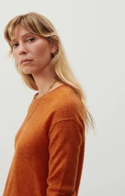 Damen American Vintage |Damenpullover Zyrobow Kurbis Meliert