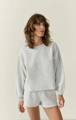 Damen American Vintage |Damensweatshirt Bobypark Arktis Meliert