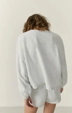 Damen American Vintage |Damensweatshirt Bobypark Arktis Meliert