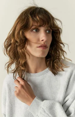 Damen American Vintage |Damensweatshirt Bobypark Arktis Meliert