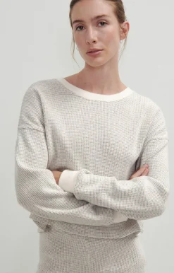 Damen American Vintage |Damensweatshirt Gykotown Graue Fliesen
