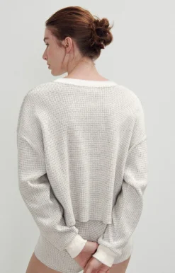 Damen American Vintage |Damensweatshirt Gykotown Graue Fliesen