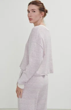 Damen American Vintage |Damensweatshirt Gykotown Ultraviolette Fliesen