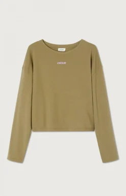 Damen American Vintage |Damensweatshirt Hodatown Eisenkraut Meliert