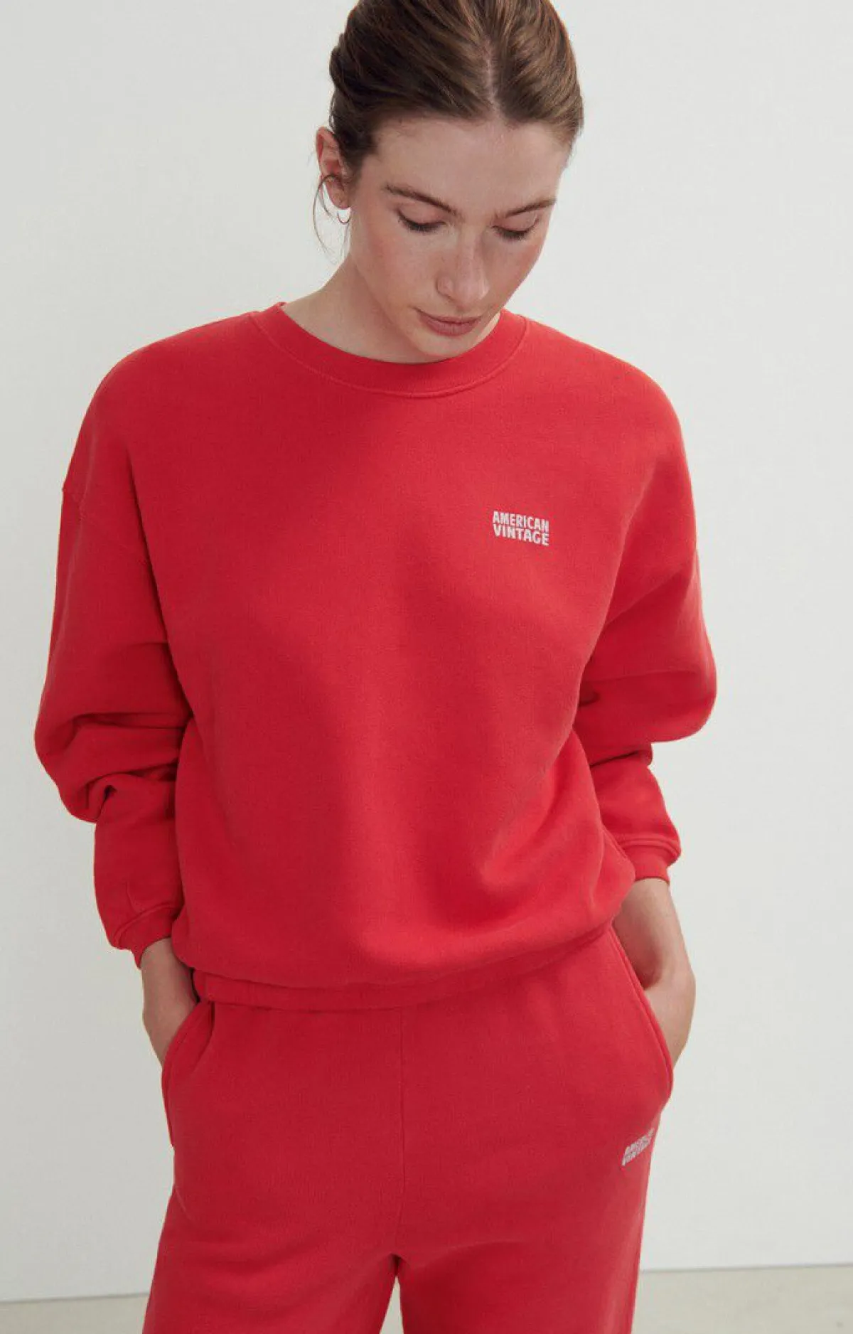 Damen American Vintage |Damensweatshirt Izubird Salsa Vintage