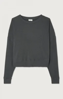 Damen American Vintage |Damensweatshirt Piwik Anthrazit Meliert