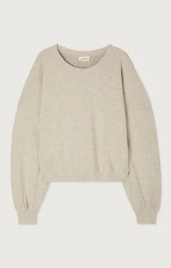 Damen American Vintage |Damensweatshirt Yatcastle Grau Meliert