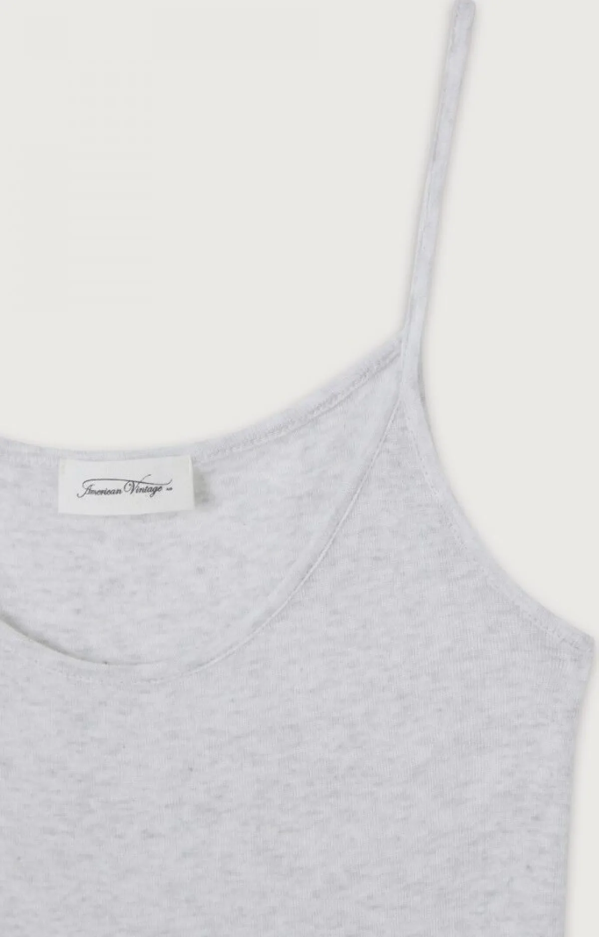 Damen American Vintage |Damentop Massachusetts Grau Meliert