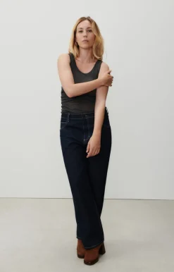 Damen American Vintage |Damentop Massachusetts Anthrazit Meliert