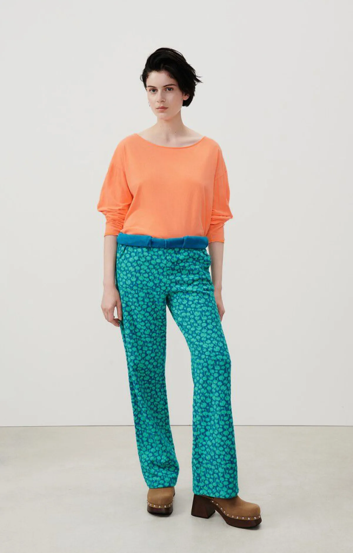 Damen American Vintage |Damen-T-Shirt Aksun Leuchtendes Orange