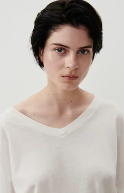 Damen American Vintage |Damen-T-Shirt Aksun Weiss