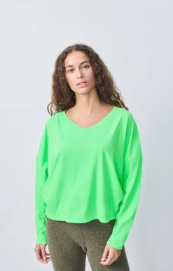 Damen American Vintage |Damen-T-Shirt Aksun Flashing Grun