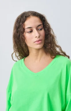 Damen American Vintage |Damen-T-Shirt Aksun Flashing Grun