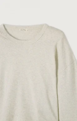 Damen American Vintage |Damen-T-Shirt Bozy Creme Meliert