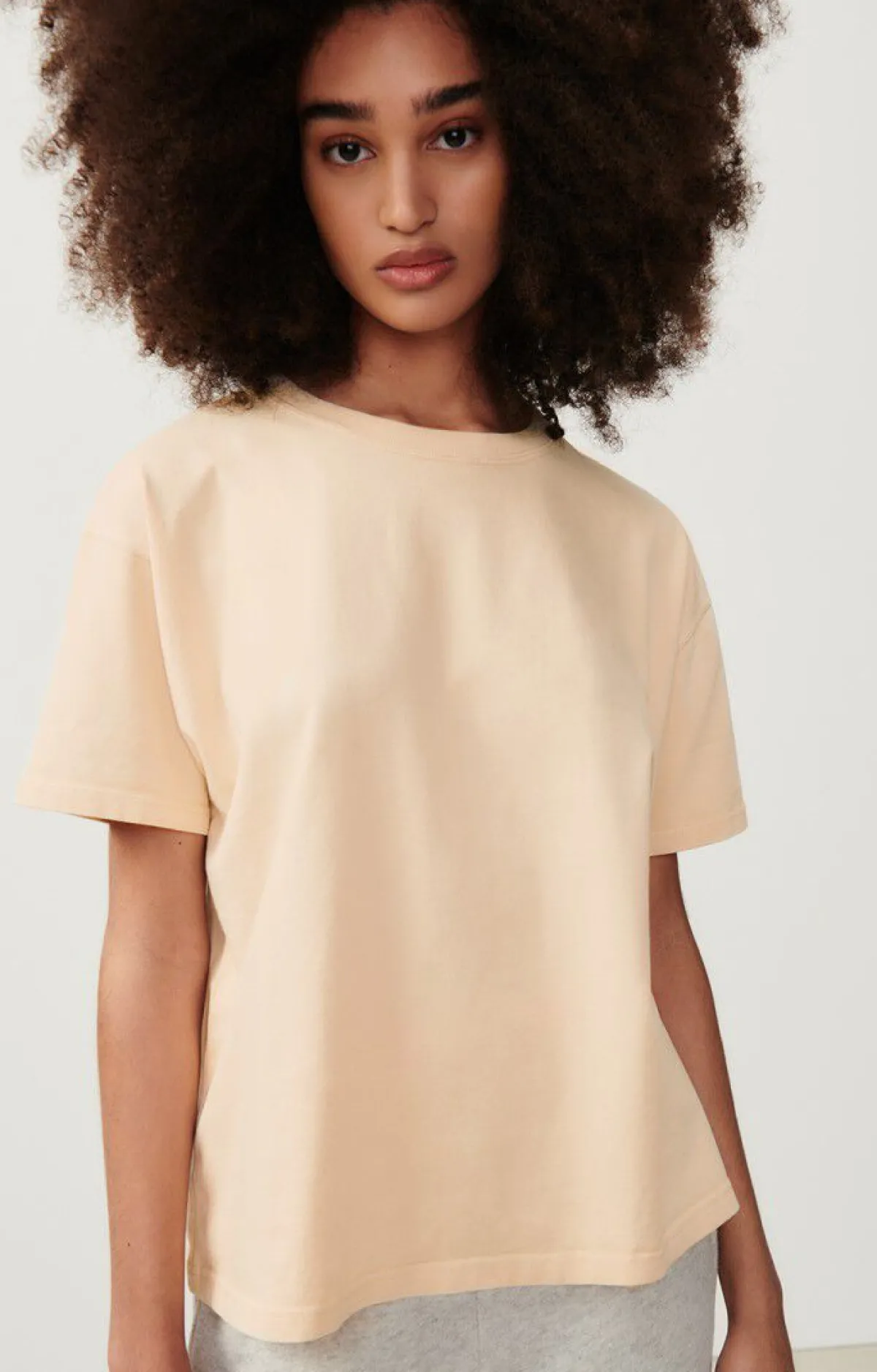 Damen American Vintage |Damen-T-Shirt Fizvalley Vanille Vintage