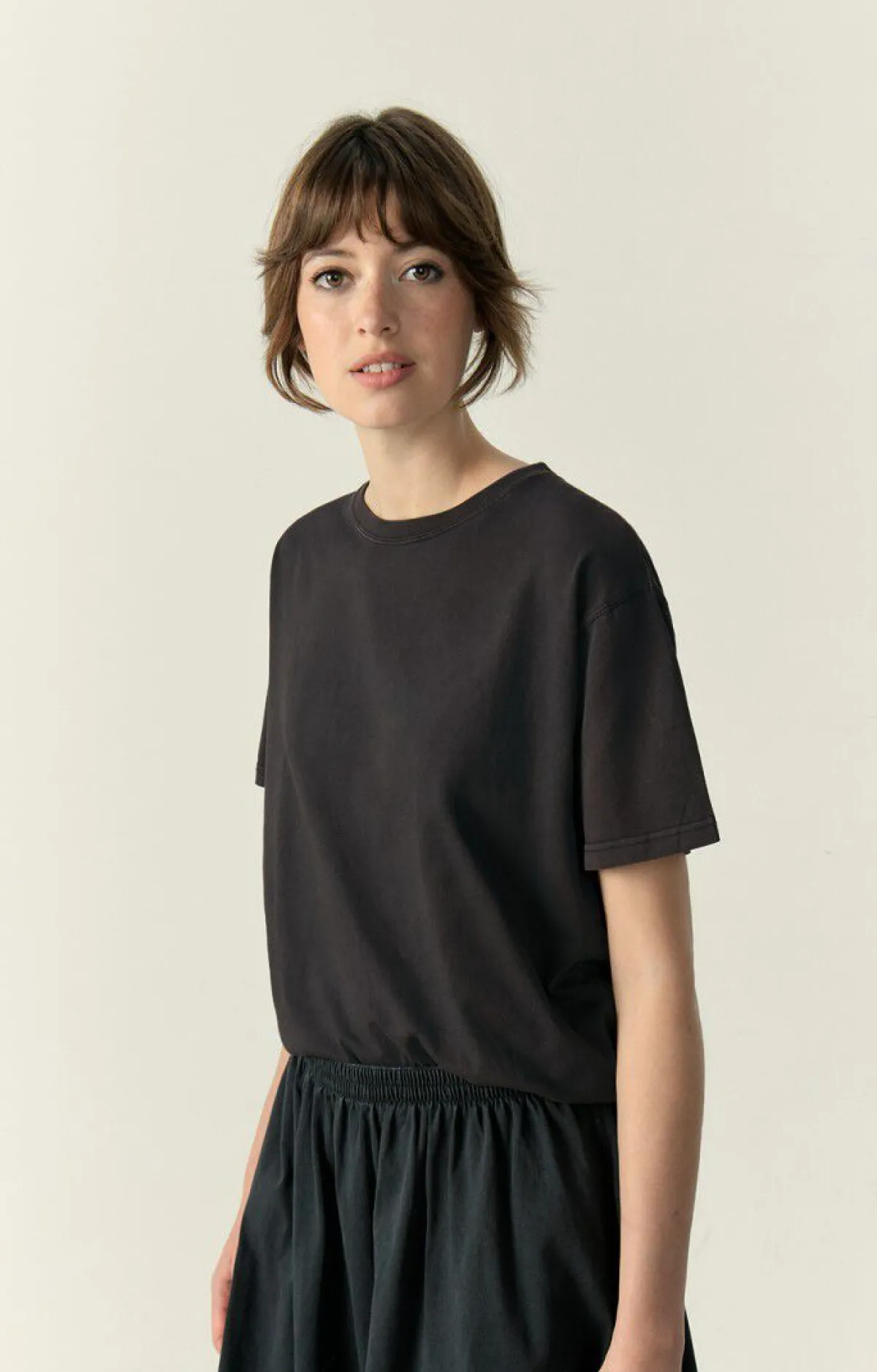 Damen American Vintage |Damen-T-Shirt Fizvalley Kohlenstoff Vintage