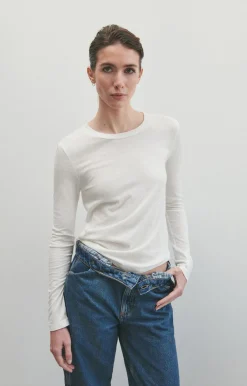 Damen American Vintage |Damen-T-Shirt Gamipy Weiss