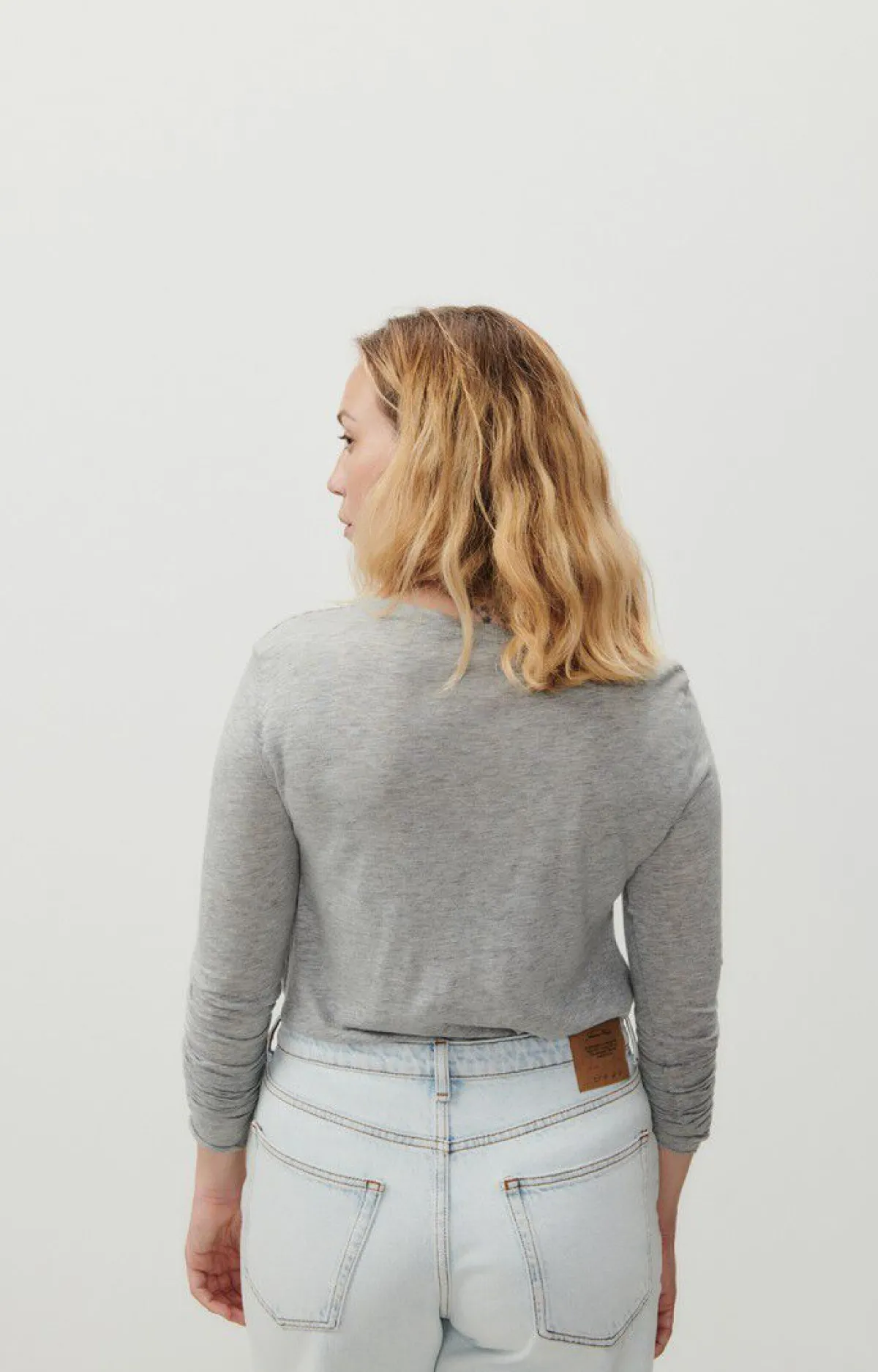 Damen American Vintage |Damen-T-Shirt Jacksonville Grau Meliert
